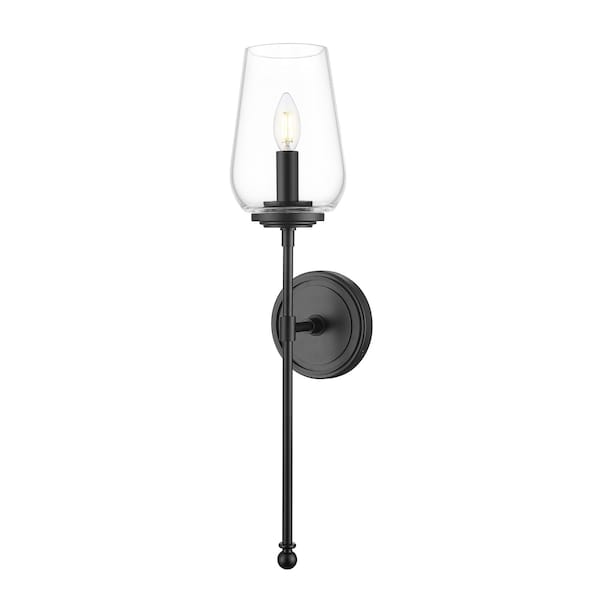 Z-Lite Dominique Matte Black 1 Light Wall Sconce 2012-1S-MB - main