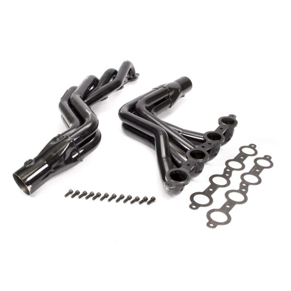 Schoenfeld Headers Truck Headers 1.75 in. Primary 3 in. Collector Steel - Black Paint SCH1302LS1 - main