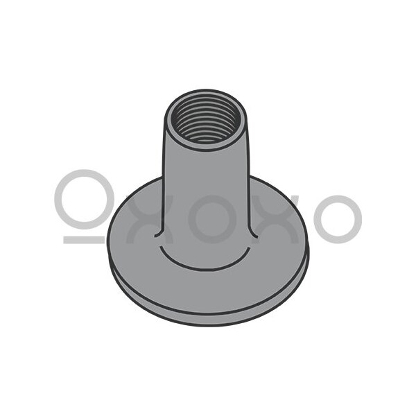 Oxoxo 8-32X1/4 WELD NUT WITH .718 ROUND BASE Steel Plain, 1000PK 398236 - main
