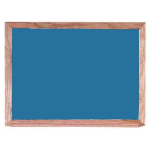 Aarco Porcelain on Steel Chalk Board, Black Porcelain on Steel Chalk Board w/ a Red Oak Frame, 18''Hx24''W OS1824B - main