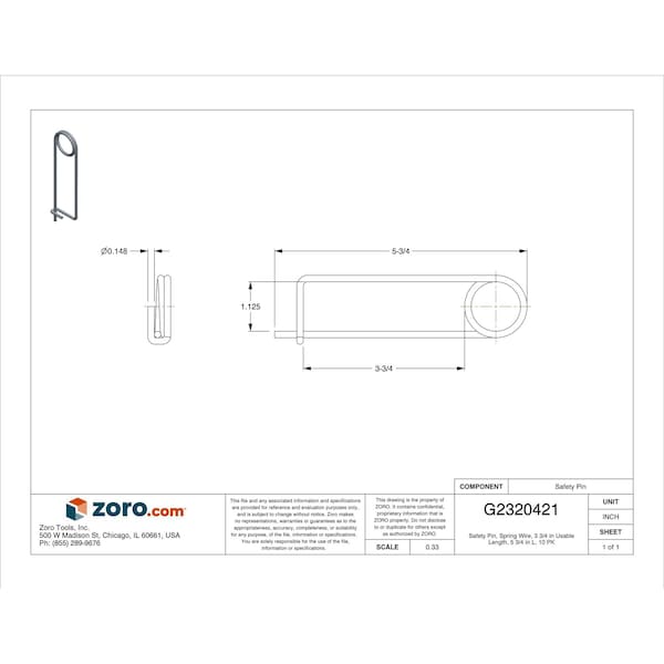 uniform experiment safety pin 3個fragment Itw Bee Leitzke Safety Pin, Spring Wire, 3 3/4 in Usbl L, 5