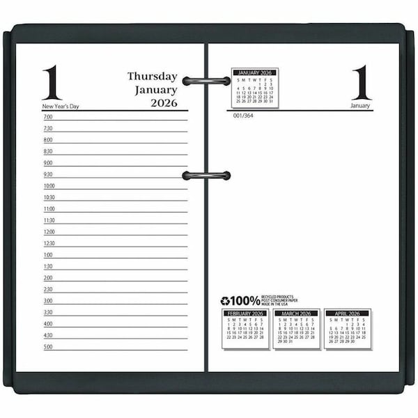 House Of Doolittle Calendar Refill, Daily, 3-1/2 x 6 In, White HOD4717 - main