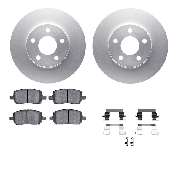 Dynamic Friction Co DFC GEOSPEC Coated Rotors with 5000 Brake Pads - Ceramic and Hardware 4512-47080 - main