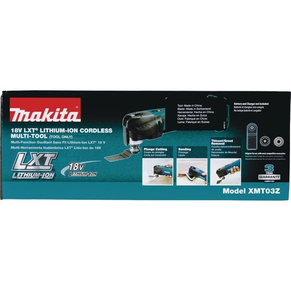 Makita 18V LXT Lithium-Ion Cordless Oscillating Tool, Tool Only XMT03Z - main