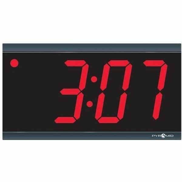 Zoro Select 11-1/2" Digital Wall Clock, Black DIG-4B - main
