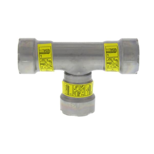 Viega MegaPressG tee P1 0.5 P2 0.5 P3 0.5 carbon steel zinc-nickel coating 25301 - main