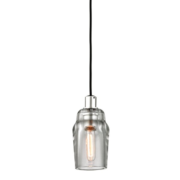 Troy Lighting Citizen 1 Light Pendant 4.75 In. Graphite And Polished Nickel F5993-GRA/PN - main
