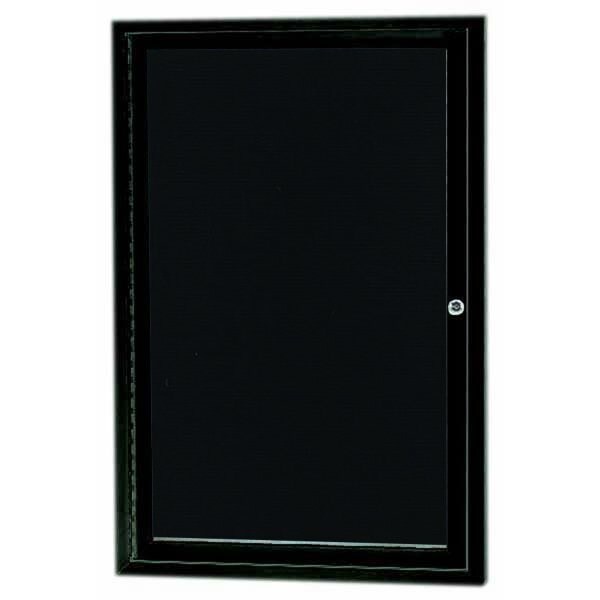 Aarco Illuminated Enclosed Letter Board Directory w/ Bronze Anodized Aluminum Frame, 24''Hx18''W 1 Door ADC2418IBA - main