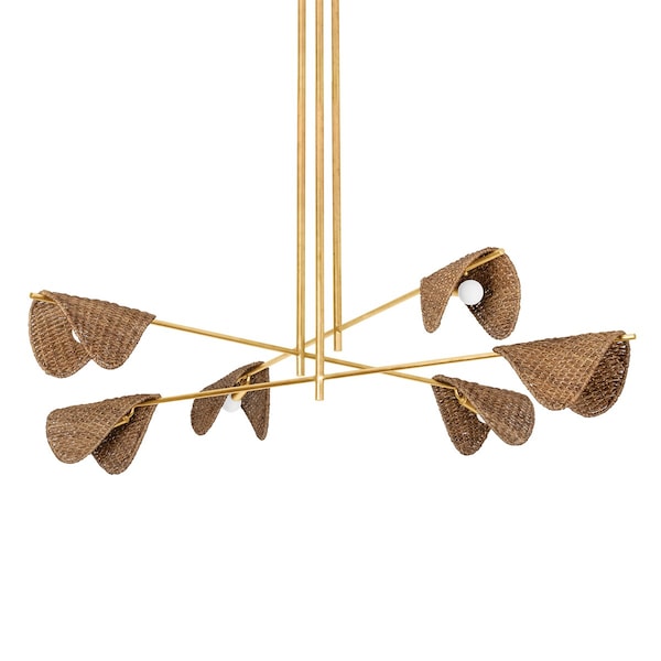 Troy Lighting Barnaby 6 Light Chandelier 60 In. Vintage Gold Leaf F1060-VGL - main