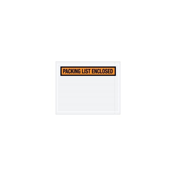 Bubblefast 4 1/2 x 5 1/2'' Orange ''Packing List Enclosed'' Envelopes, 1000PK BFPL12 - main