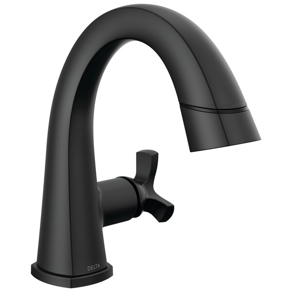 Delta Stryke Single Handle Pull Down Bathroom Faucet In Matte Black 5776-BLPD-DST - main