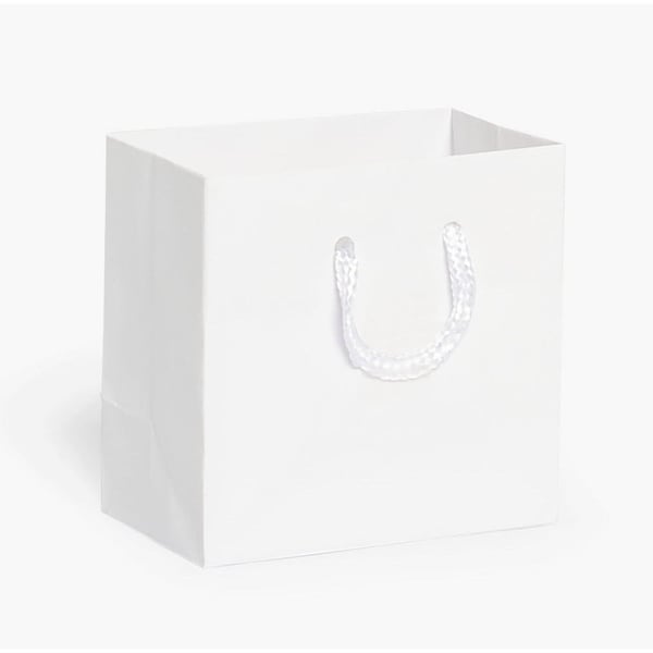 Nashville Wraps White Matte Gift Bags, Petite 4x2.5x4, 10PK MTPMWH - main