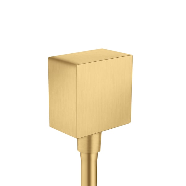 Axor ShowerSolutions Wall Outlet Square with Check Valves in Brushed Gold Optic 36732251 - main