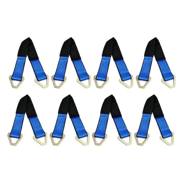 Mytee Products 24in HD Axle Straps Car Hauler Tow Truck Wrecker Wheel Tie Down Strap, 8PK AS24x8 - main