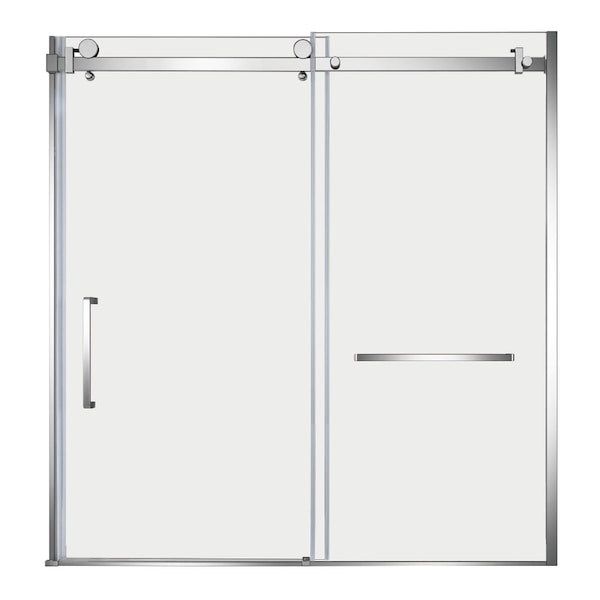Kingston Brass 60" W x 60" H Left Handed Tub Door, Polished Chrome SSD60608SL1 - main
