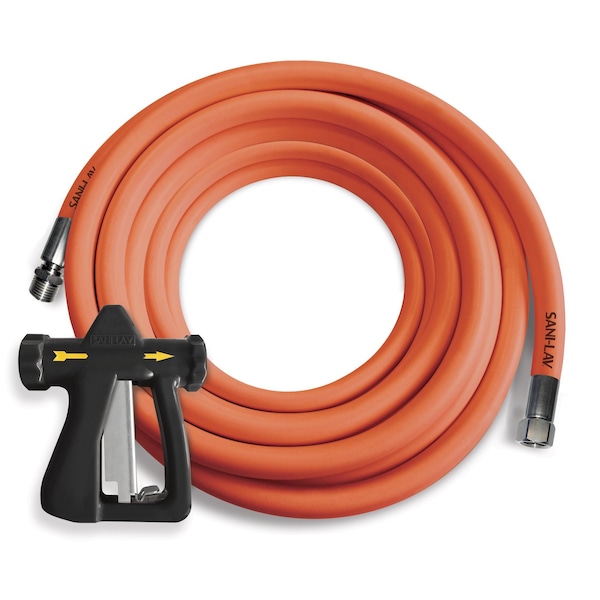 Sani-Lav Spray Nozzle with Hose, 50 ft L, Orange H503NP1B - main