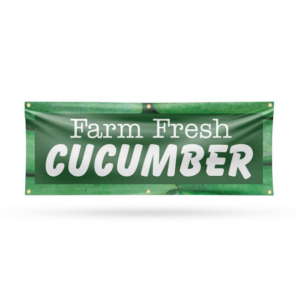 Signmission Farm Fresh Cucumber, 24 Inch x 72 Inch, Vinyl Banner B-72-30590 - main