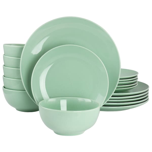 Elama Luna 18 Piece Porcelain Dinnerware Set in Mint EL-LUNA18-MINT - main