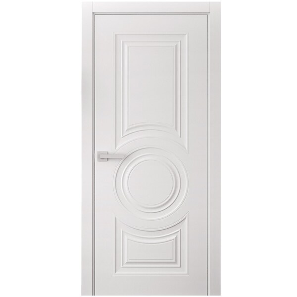 Sartodoors Interior Door 28 x 84 inches, BASIC 9801 White, Single Regular Panel Frame Handle, Bathroom Bedro BASIC9801ID-SKIN-2884 - main