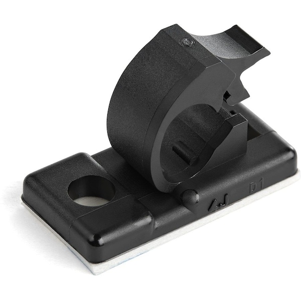 Startech.Com Cable Clip, Nylon 6/6, 0.21 in Bundle Dia., Black, 1/2 in L CBMCC1 - main