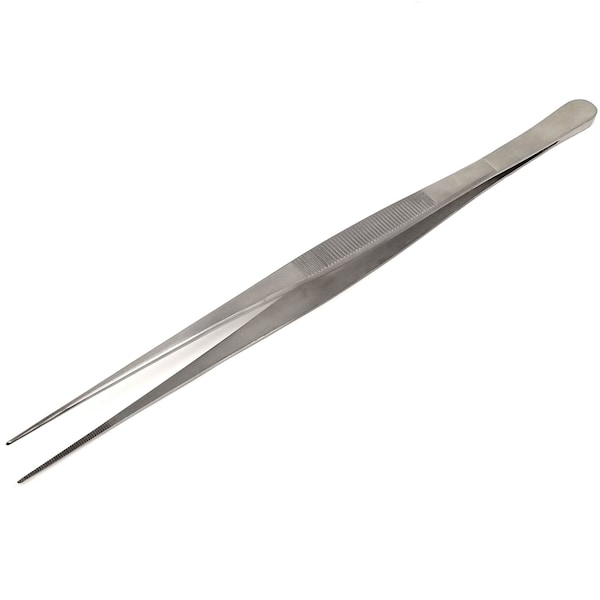 A2Z Scilab Tweezers, Fine Serrated Tip Lab Forceps, 10 inch, Stainless Steel A2Z-ZR1119 - main