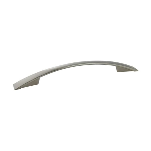 Pride Industrial 6-3/4in Modern Bow Cabinet Pull with 5in Center to Center Satin Nickel Finish P82104SN - main