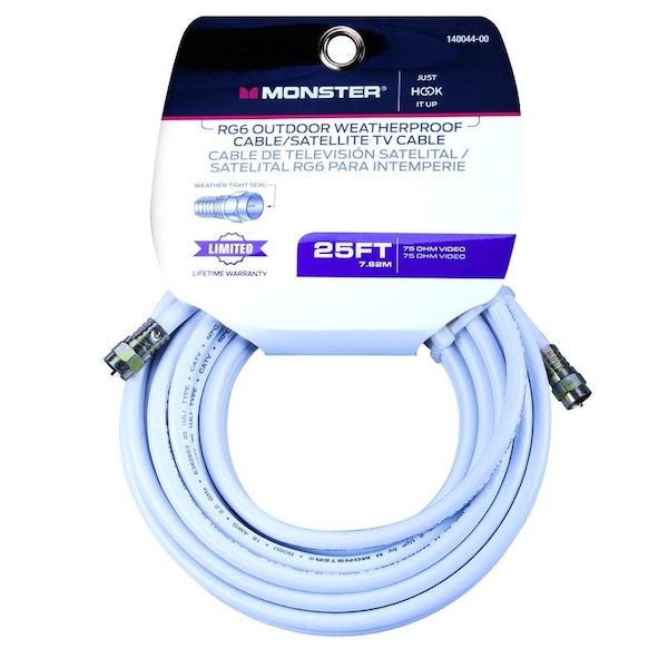 Monster Cable Just Hook It Up 25 ft. Video Coaxial Cable 140044-00 - main