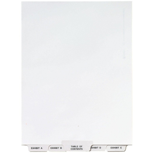 Avery Dennison Avery Bottom Tab Legal Exhibit Divider, Printed A to Z, 8.5"x11", 26 Tabs, White/White 11376 - main