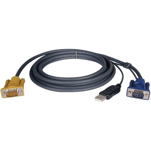 Tripp Lite by Eaton KVM Cable - HD-15 Male, Type A Male USB - HD-15 Male - 19ft P776-019 - main