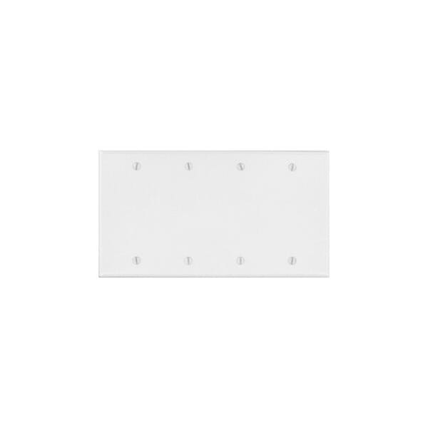 Leviton Blank Wallplate, Standard Size, Gang 4, Brown 85064 - main