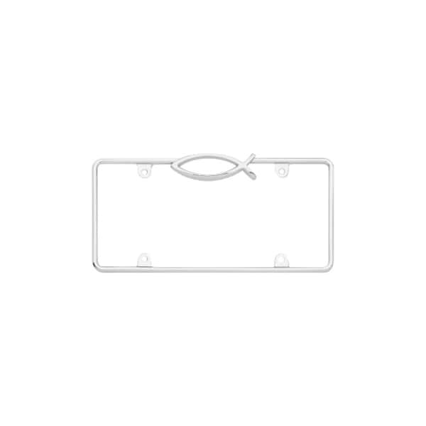 Cruiser Accessories Ichthus License Plate Frame- Chrome 29003 - main