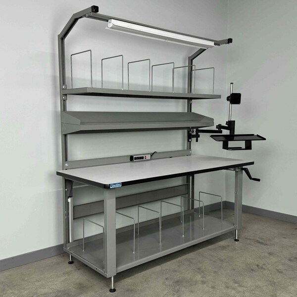 Stackbin Packing Work Bench, 60"W, 28-40"H, 1000lb 4-5PACK-3T-VB - main