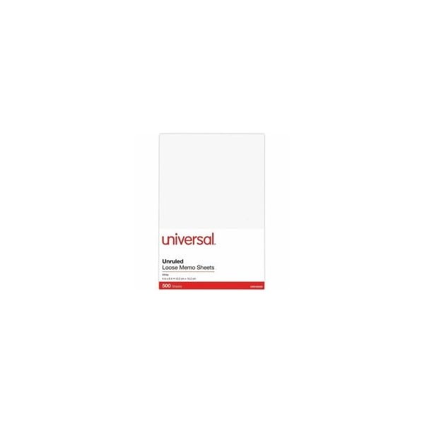 Universal Loose Leaf, Memo, 4 x 6 In, PK500 UNV46500 - main