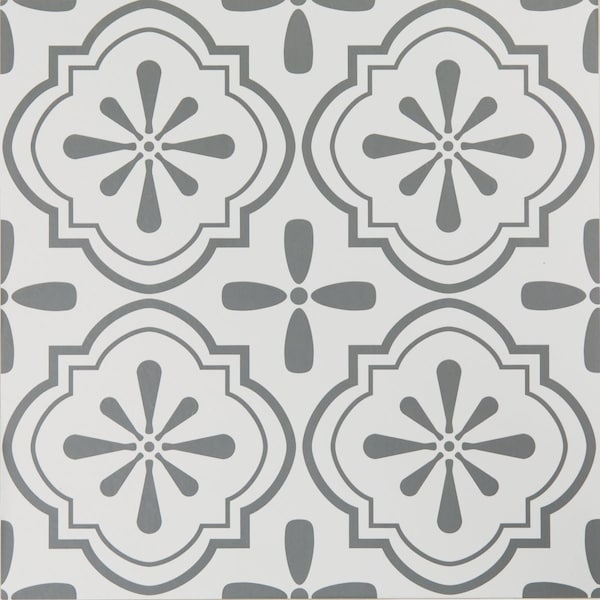Home Impressions Elu Grey 12''x12'' Vinyl Floor Tile, 45 Sq. Ft./Box 4606 - main