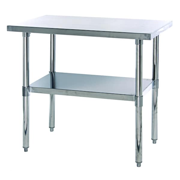 Quantum Storage Systems STAINLESS STEEL TABLE W / UNDERSHELF 24X36X34 SST-2436U - main
