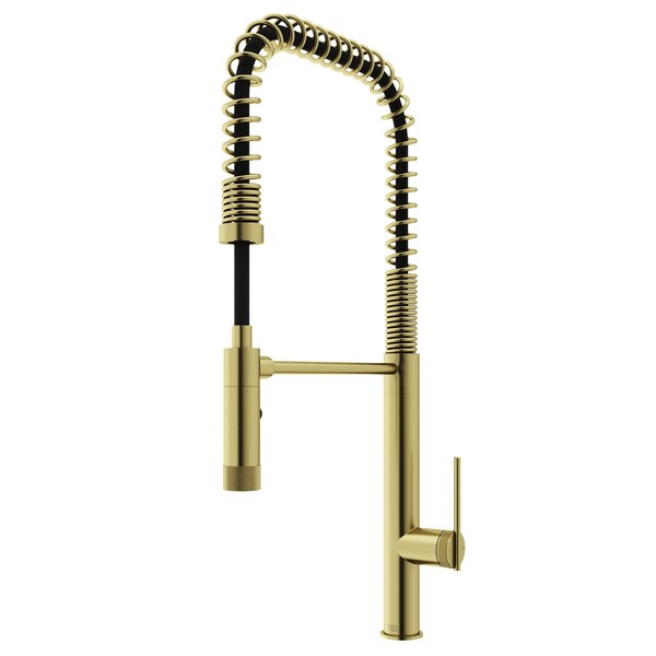 Vigo Sterling Single Handle Pull-Down Sprayer Kitchen Faucet in Matte Brushed Gold VG02037MG - main