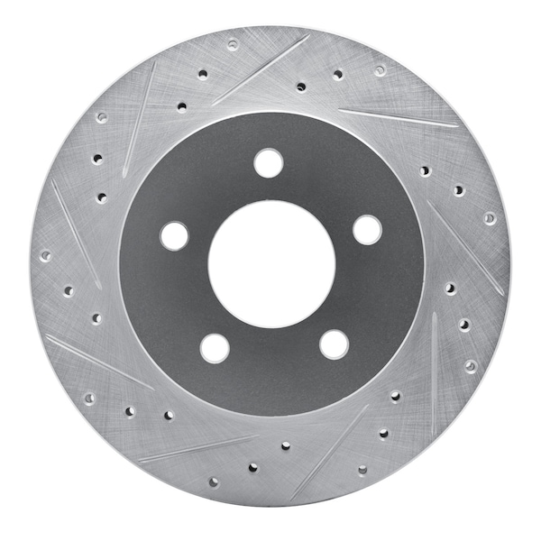 Dynamic Friction Co DFC Brake Rotor - Drilled and Slotted - Silver 631-54021L - main
