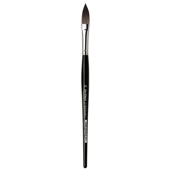 Da Vinci CASANEO Wash Brush, Synthetic, Watercolor, Oval-Pointed, Series 898, Size 12 VA-898_12 - main