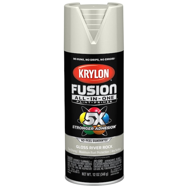 Fusion All-In-One 12 Oz Krylon River Rock Paint & Primer Spray Paint, Gloss K02721007 - main