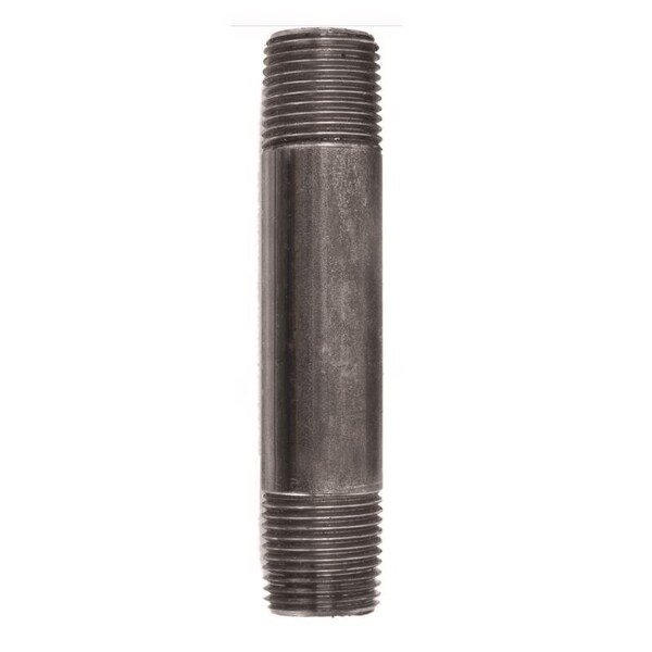 Stz Industries 1/2 in. MIP each X 1/2 in. D MIP Black Steel 4 in. L Nipple 300UP12X4 - main