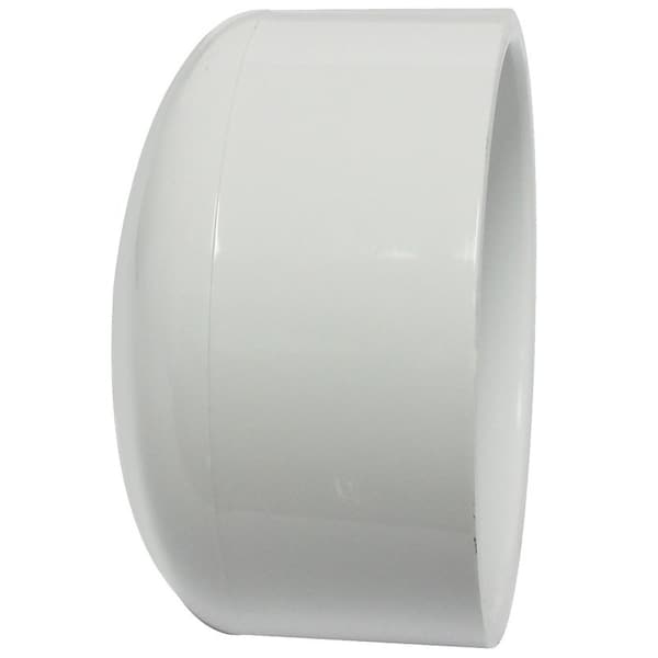 Genova CANPLAS Pipe Cap, 4 in, Hub, PVC, White 193084S - main