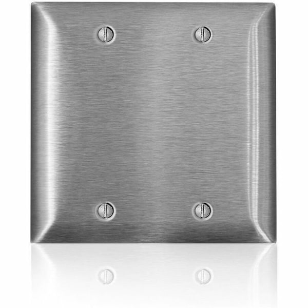 Leviton Wall Plate, Blank, Stainless Steel SS23-40 - main