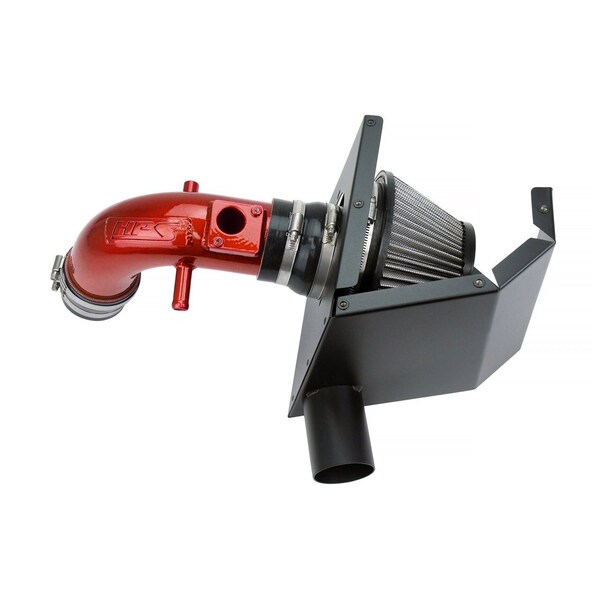 Hps Performance Air Intake Kit with Heat Shield, Red, 827-693R - main