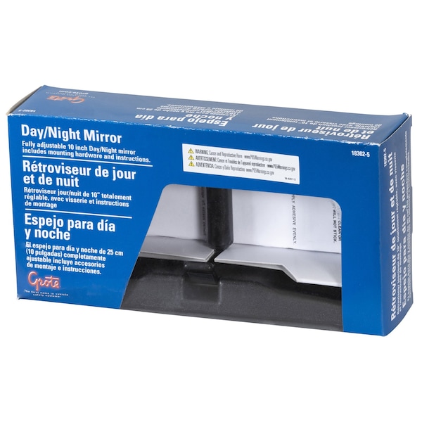Grote Rear View Mirror, 10 x 2-7/16 In 18302-5 - main