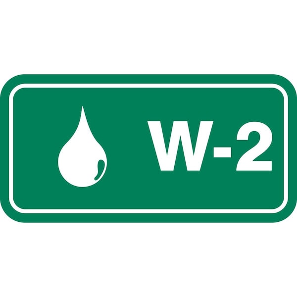 Accuform Energy Source ID Tag, W-2, 1.5inx3in, Adhesive Dura-Poly, 5PK TDF902XVM - main