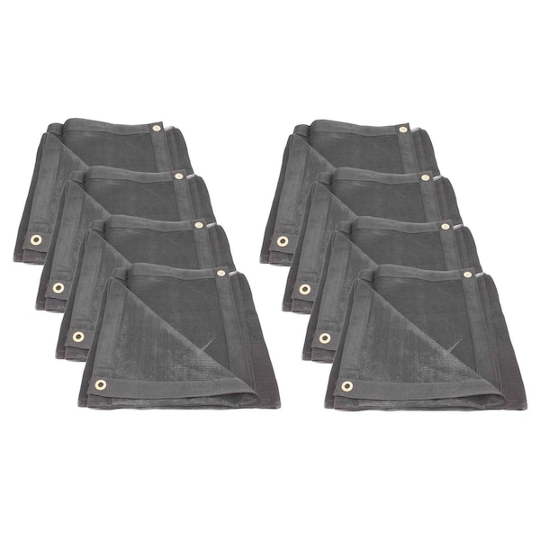Mytee Products 8ft x 10ft Black Heavy Duty 70% Shade Mesh Tarp for Outdoor w/ Grommets 6 Oz, 8PK MT8-10x8 - main