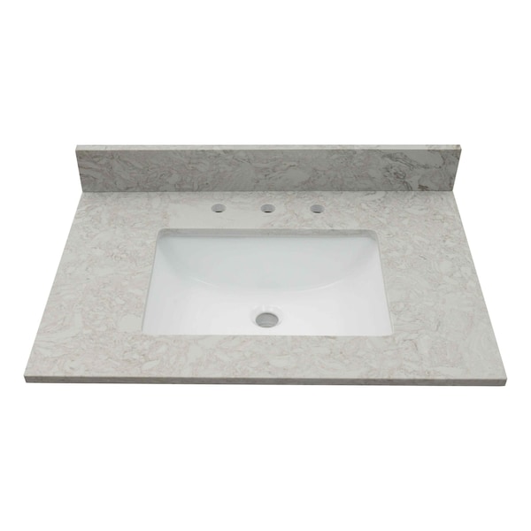 Msi Drifting Fog 31in x 22in Single Bathroom Vanity Top With Sink ZOR-VANS-3122-0028 - main