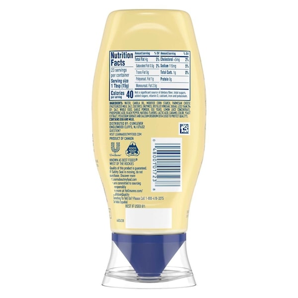 Hellmanns Garlic Parmesan Chicken Tender Mayonnaise Style Dip, 11.5 Fluid Ounce, 8PK 64418403 - main