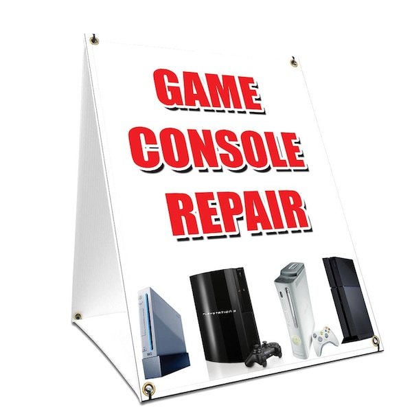 Signmission Game Console Repair, 36 Inch x 24 Inch A-frame Yard Sign, Plastic Sign SBC-2436-Game Console Repair - main