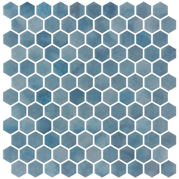 Andova Tiles Watelle Honeycomb Marble Look Recycled Matte Glass Hexagon Mosaic Wall & Floor Mosaic Tile ANDWAT1323 - main